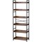 Rustic Open Shelf Bookshelf with Multi-Functional Hooks for Living Room, Bedroom, Bathroom